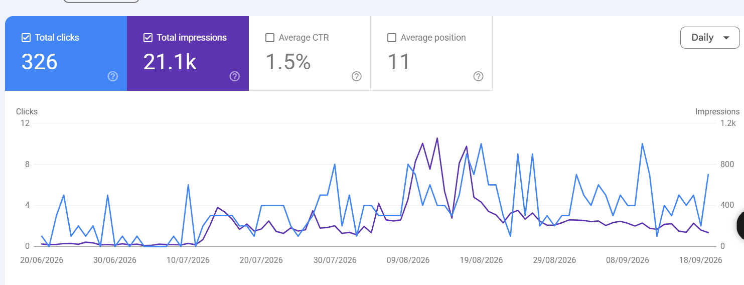 Double Trouble Studio SEO analytics and search performance